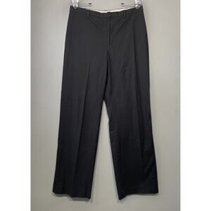 Gap Stretch Wide Leg Pants Size 12 Black Trousers Classic Preppy Business Chino